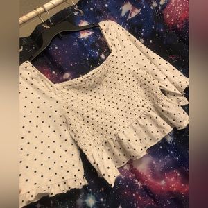 American eagle polkadot crop